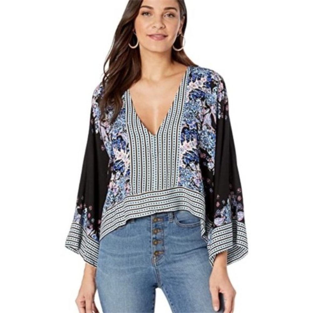 Free People Mix n Match Shirt Black Combo XS